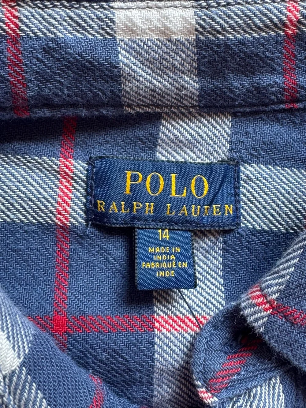 Polo by Ralph Lauren Blue, White & Red Plaid Button-Down Shirt